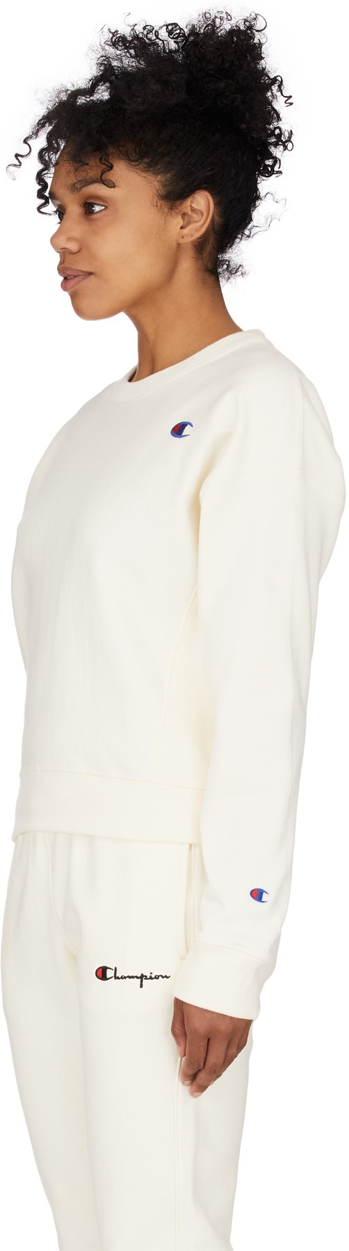 Champion: Blanc Pull Tissage Inversé Col Rond Blanc - 2