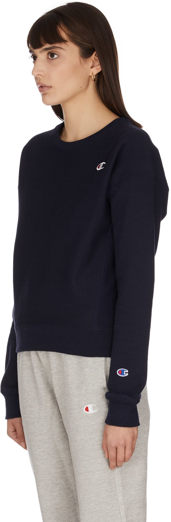 Champion: Blue Reverse Weave Crewneck Sweater - 2