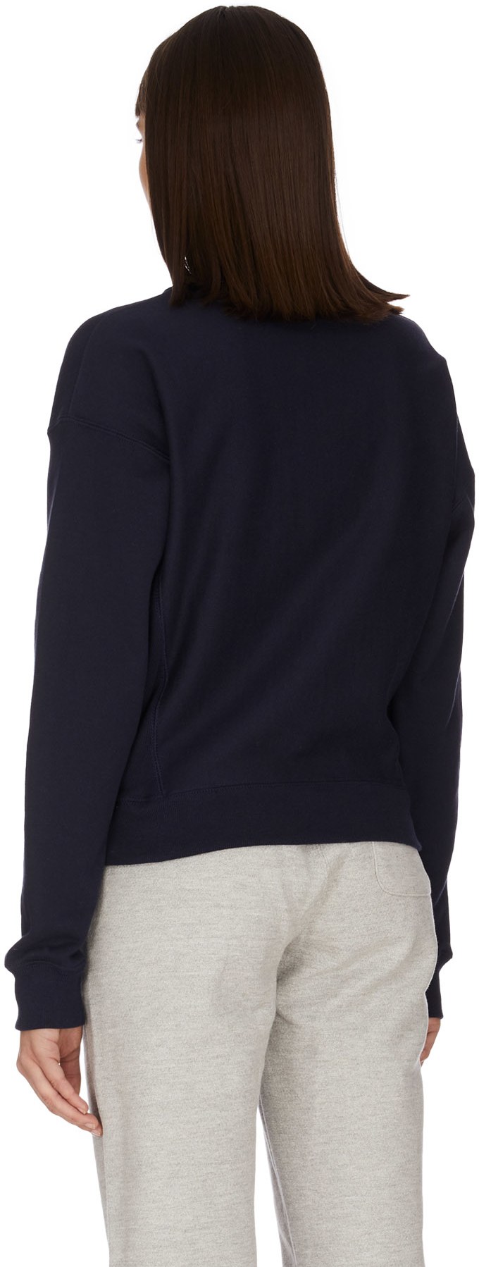 Champion: Blue Reverse Weave Crewneck Sweater - 3