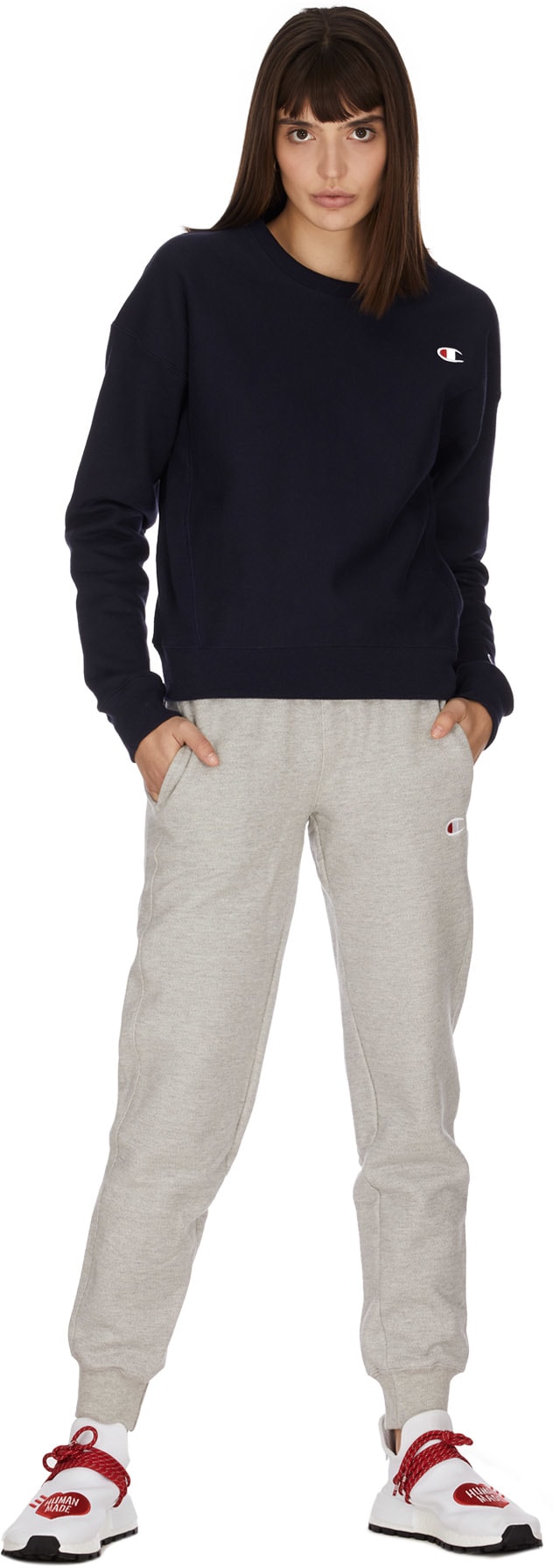 Champion: Bleu Pull Tissage Inversé à Col Rond  Bleu - 4