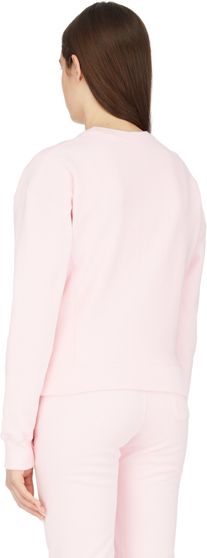 Champion: Pink Reverse Weave Crewneck Sweater - 3