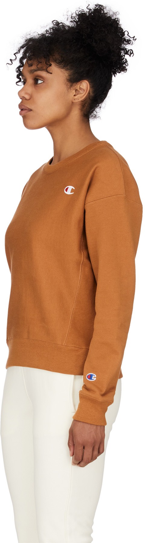 Champion: Brown Reverse Weave Crewneck Sweater - 2