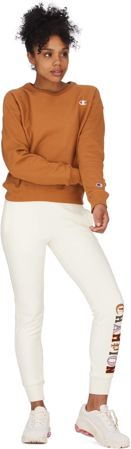 Champion: Brown Reverse Weave Crewneck Sweater - 4