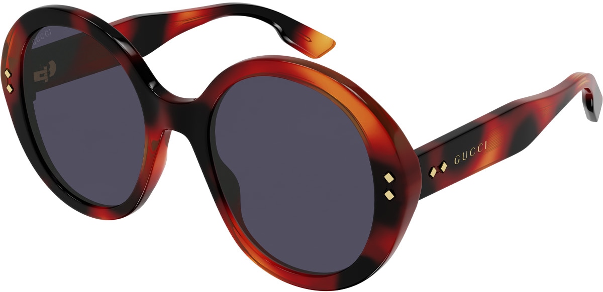 GUCCI: Brun Lunettes de Soleil Rondes Brun - 1