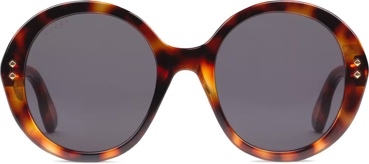 GUCCI: Brun Lunettes de Soleil Rondes Brun - 2