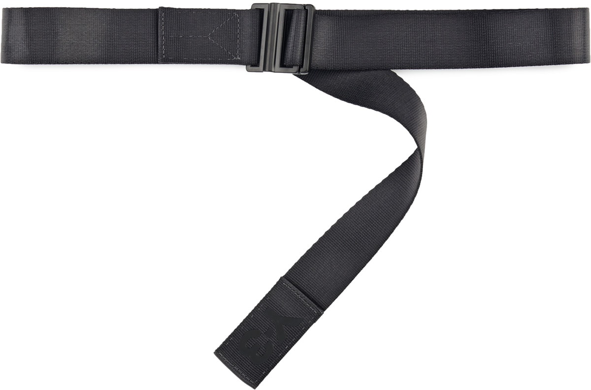 Y-3: Grey Classic Logo Belt - 3