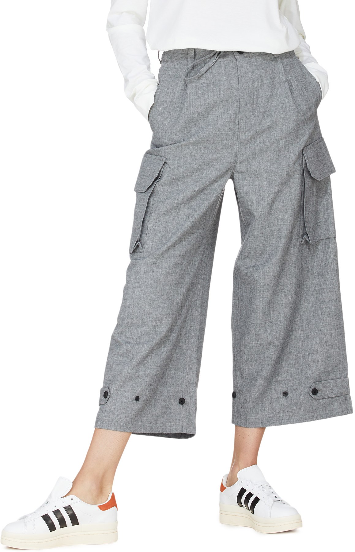 Y-3: Grey Classic Winter Cargo Pants - 4