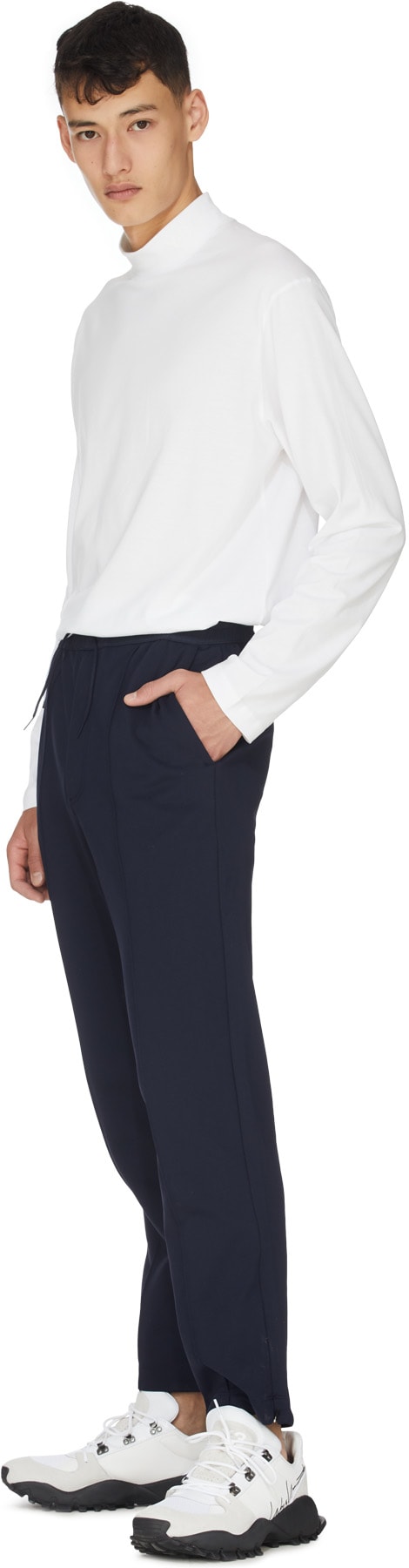 Y-3: White Classic Long Sleeve Mock Neck T-Shirt - 4