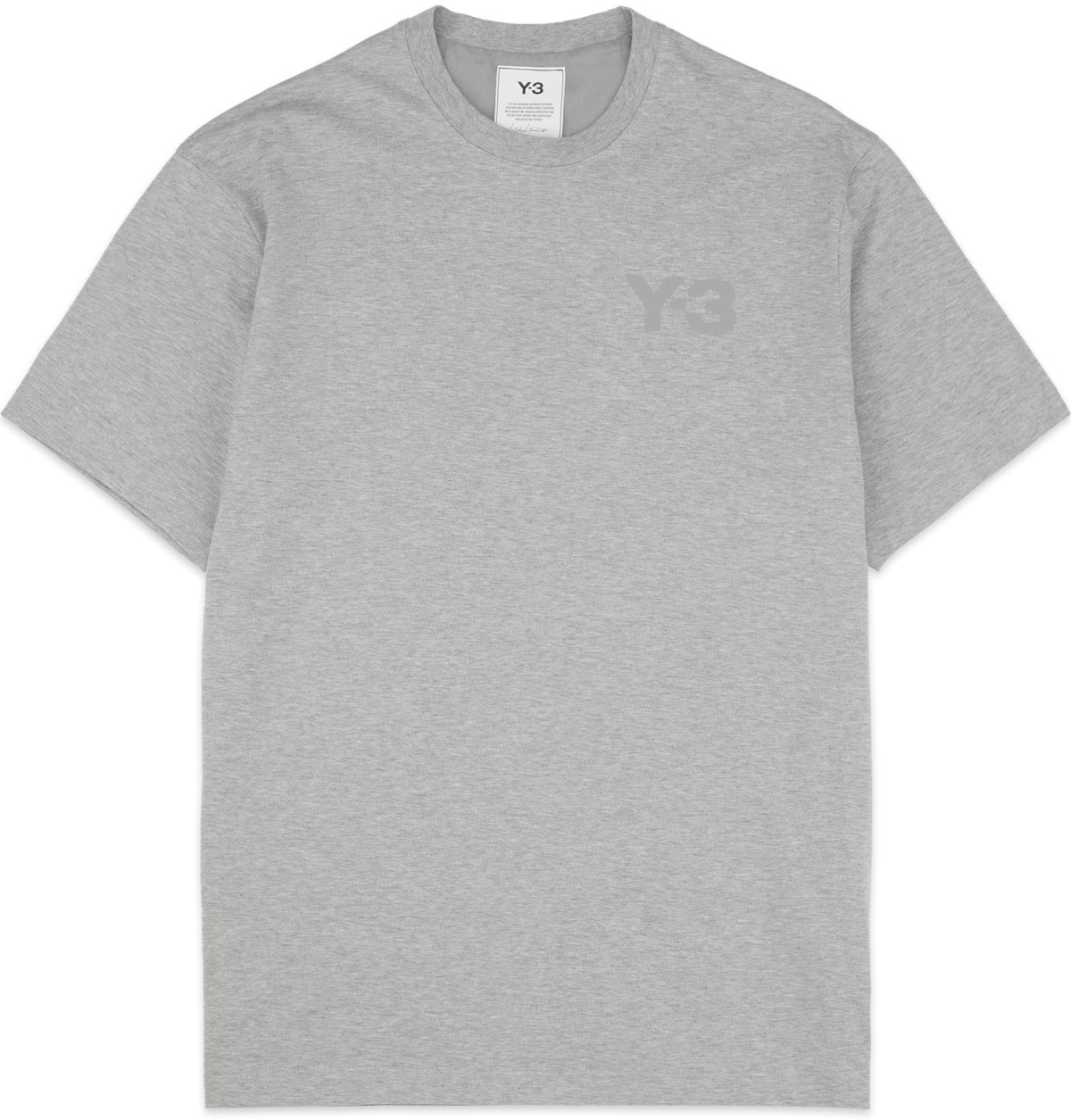 Y-3: Grey Classic Logo T-Shirt - 1