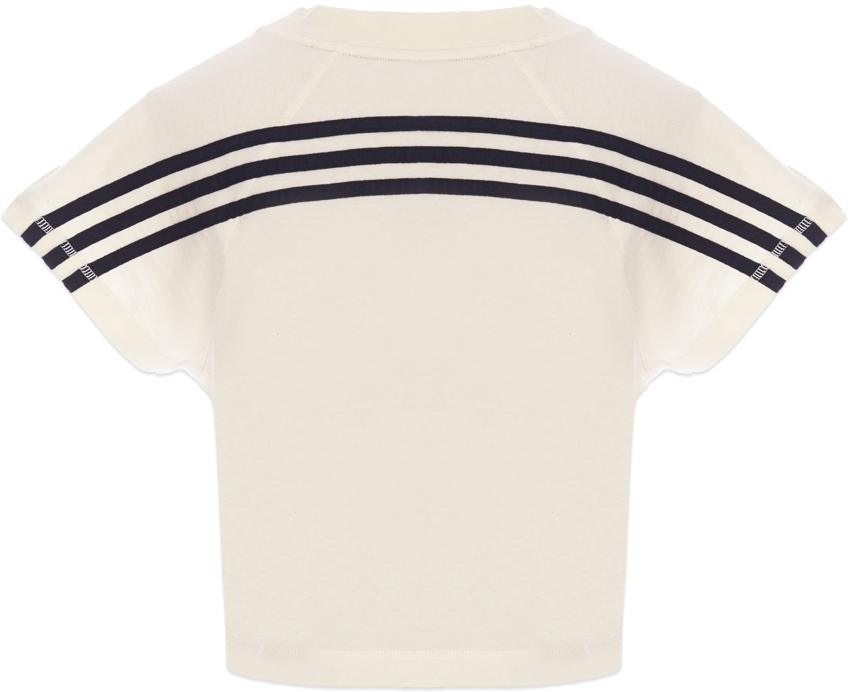 adidas Originals: White Recycled Cotton Crop Top - 2