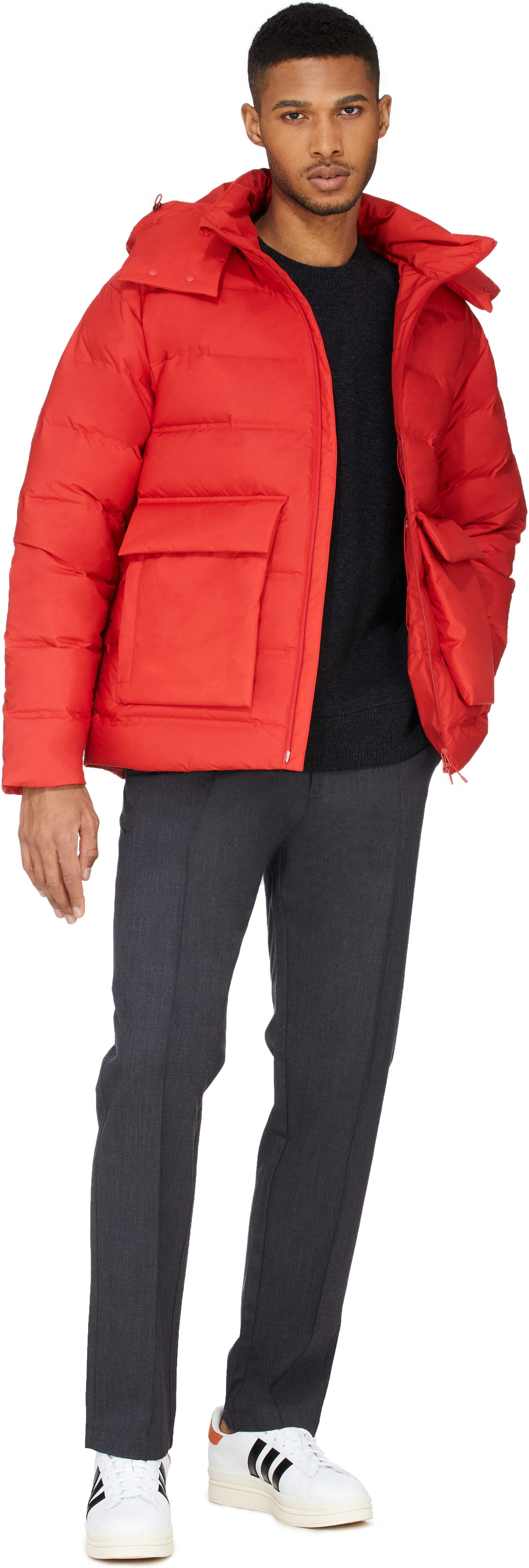 Y-3: Rouge Blouson en duvet Classic Puffy Rouge - 5