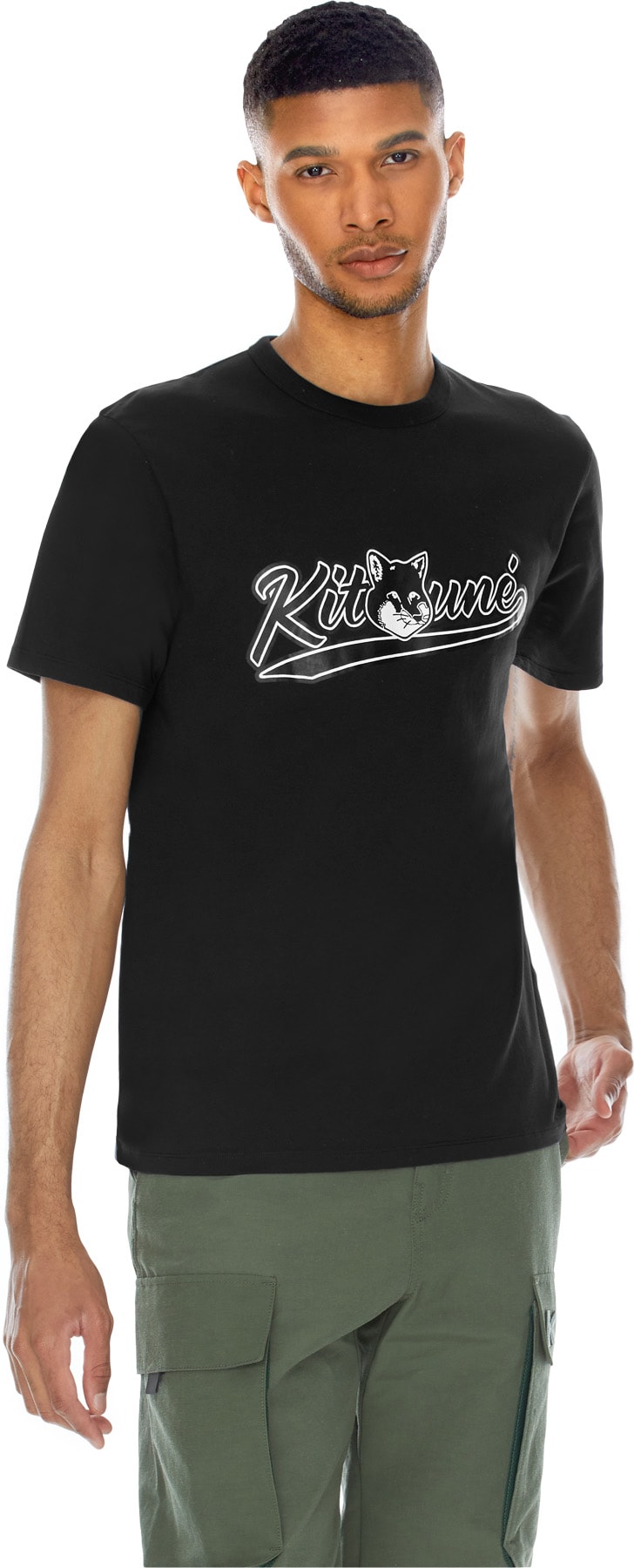 Maison Kitsuné: Noir T-Shirt Classique Varsity Fox Noir - 3