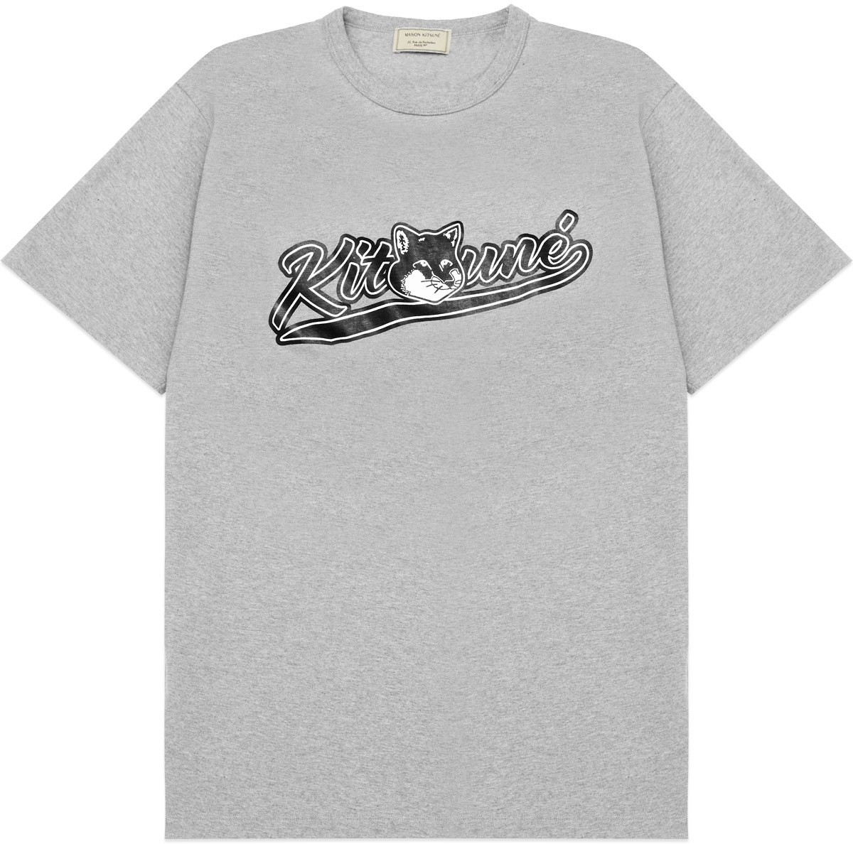 Maison Kitsuné: Gris T-Shirt Classique Varsity Fox Gris - 1