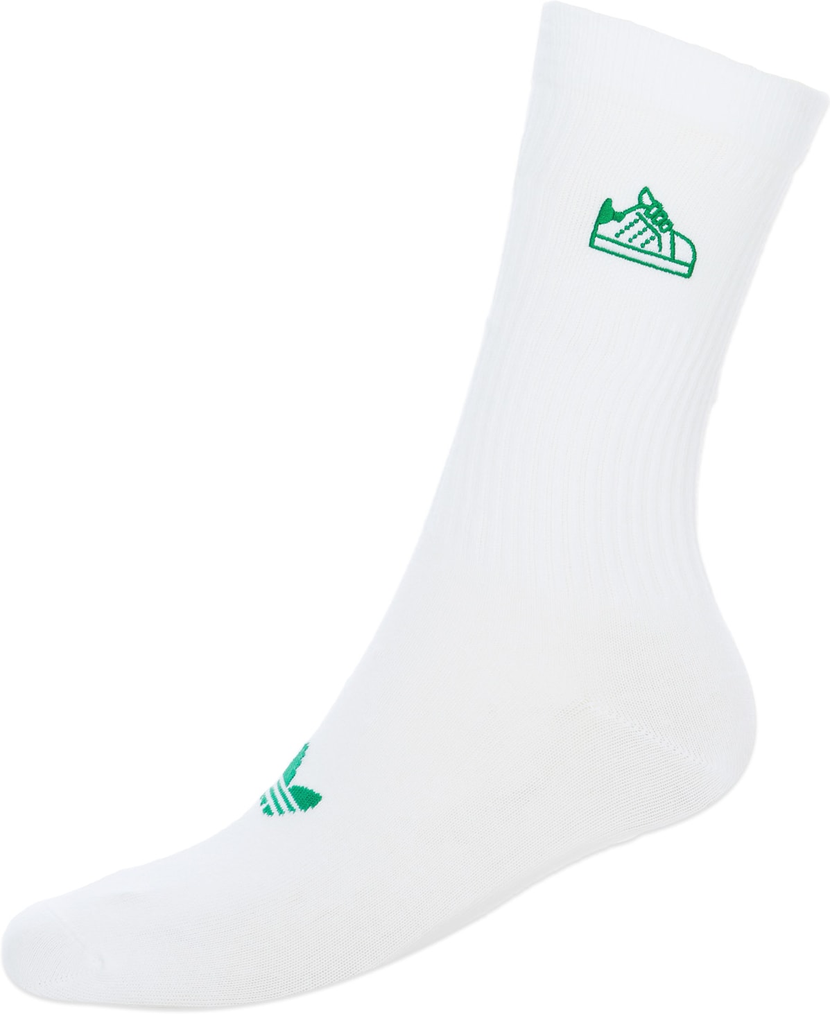 adidas Originals: White Stan Smith Shoe Socks - 1