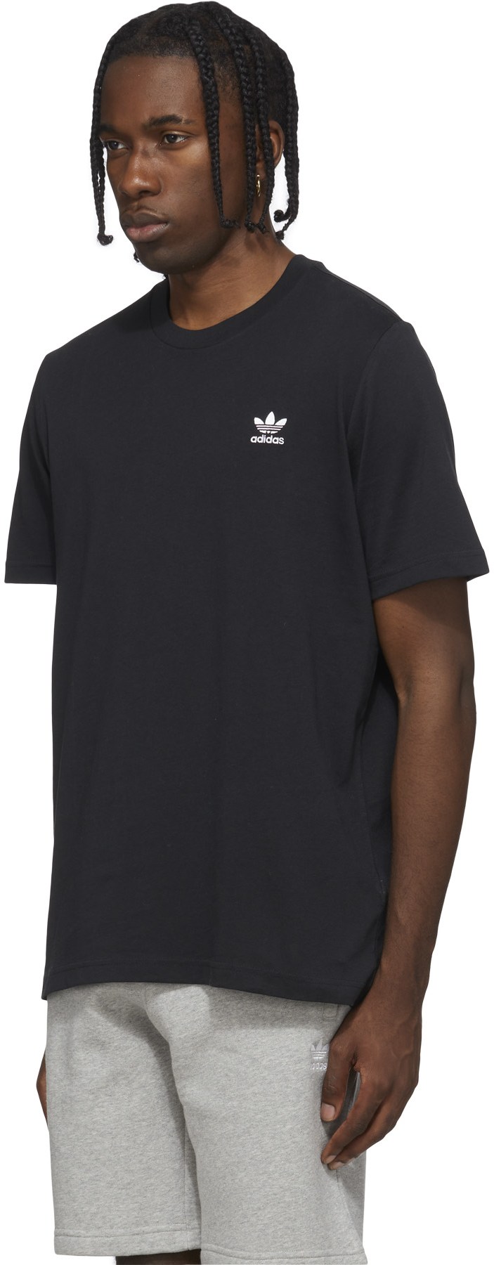 adidas Originals: Black Adicolor Essentials Trefoil T-Shirt - 2