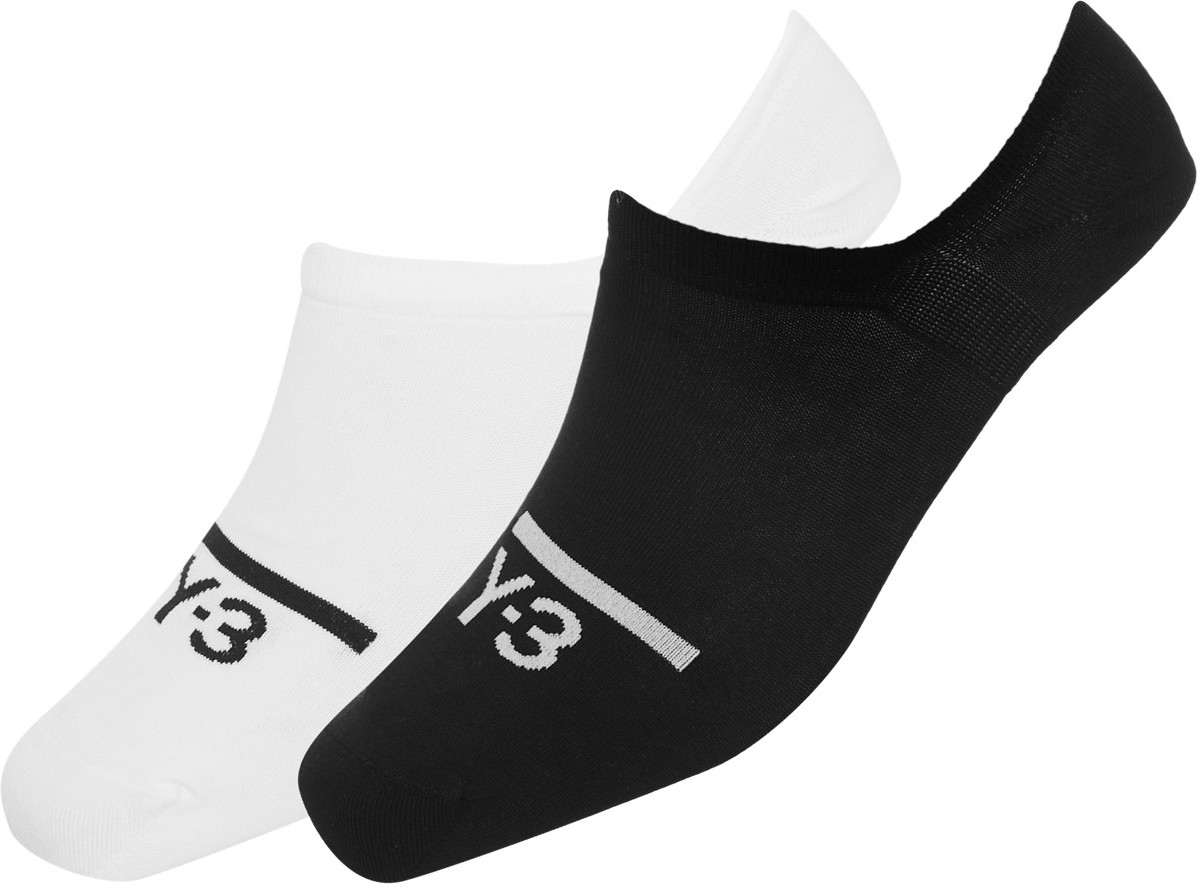 Y-3: Multicolores Ensemble de deux paires de chaussettes invisibles Multicolores - 1