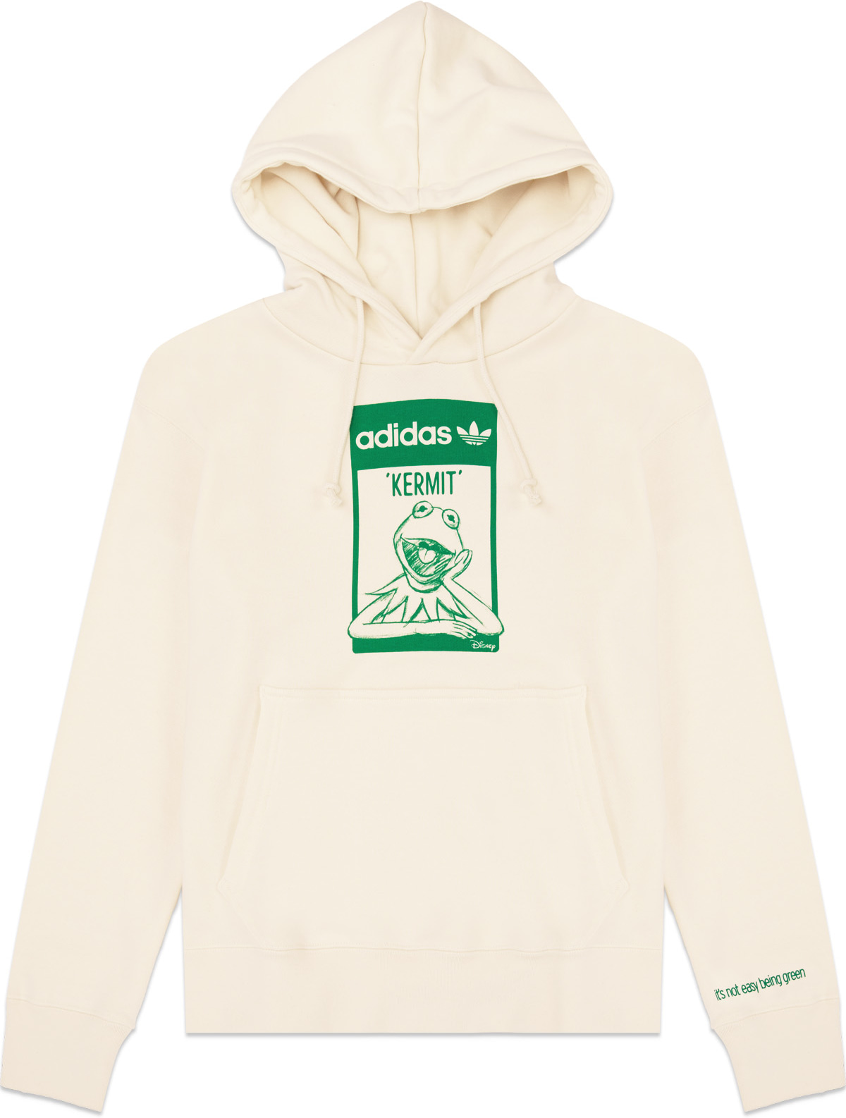 adidas Originals: White adidas x Disney Kermit Hoodie - 1