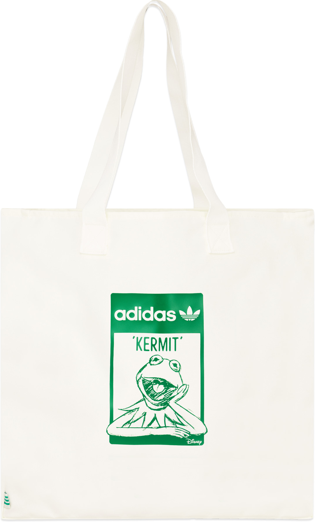 adidas Originals: White adidas x Disney Kermit Shopper Bag - 1