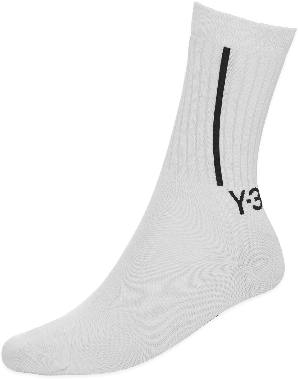 Y-3: Grey Classic Crew Socks - 1