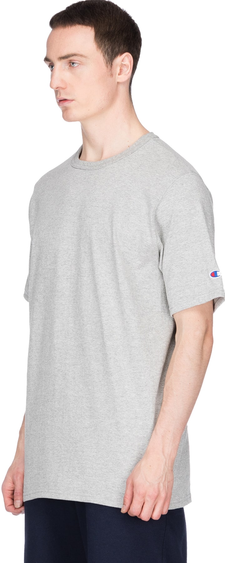 Champion: Grey C Sleeve Jersey T-Shirt - 2