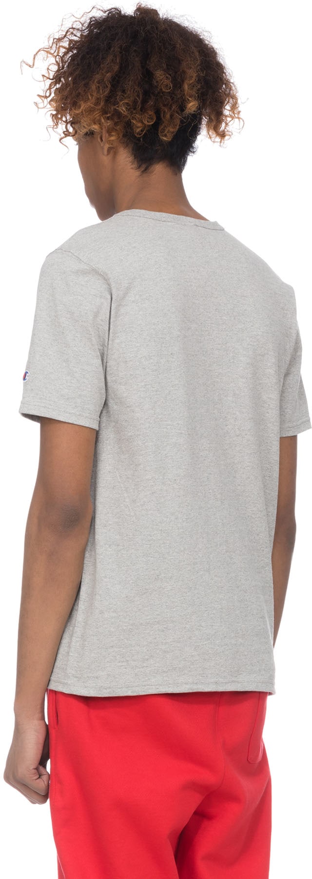 Champion: Grey Large C Patch T-Shirt - 3