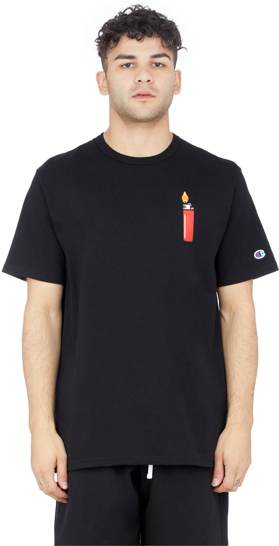 Champion: Black Heritage T-Shirt - 1