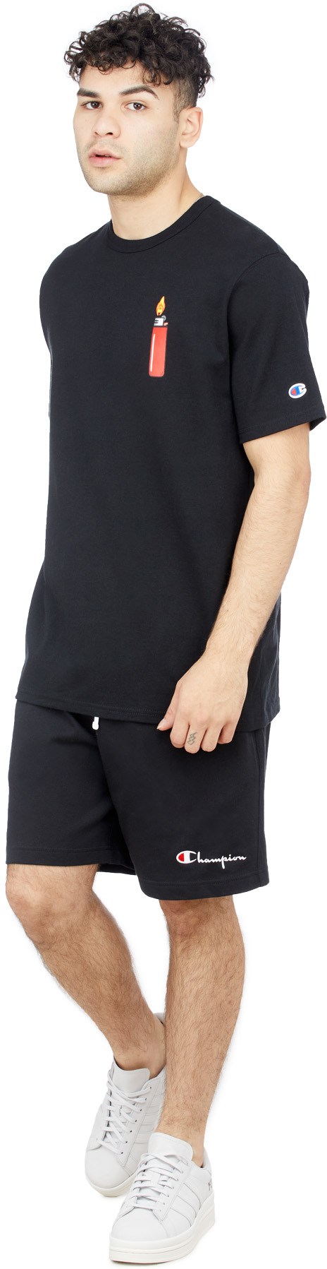 Champion: Black Heritage T-Shirt - 4