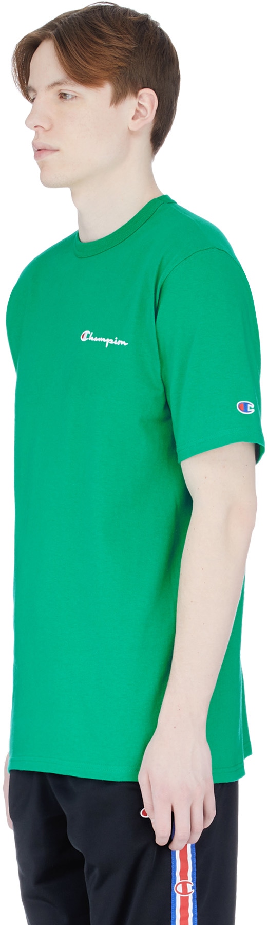Champion: Green Heritage Script Jersey T-Shirt - 2