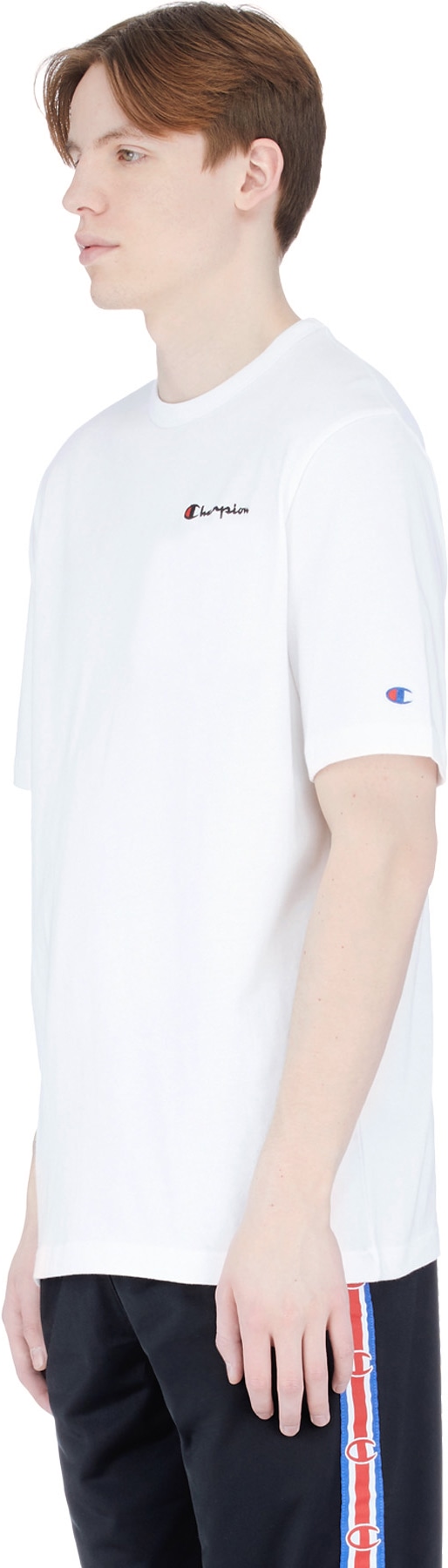 Champion: White Heritage Script Jersey T-Shirt - 2