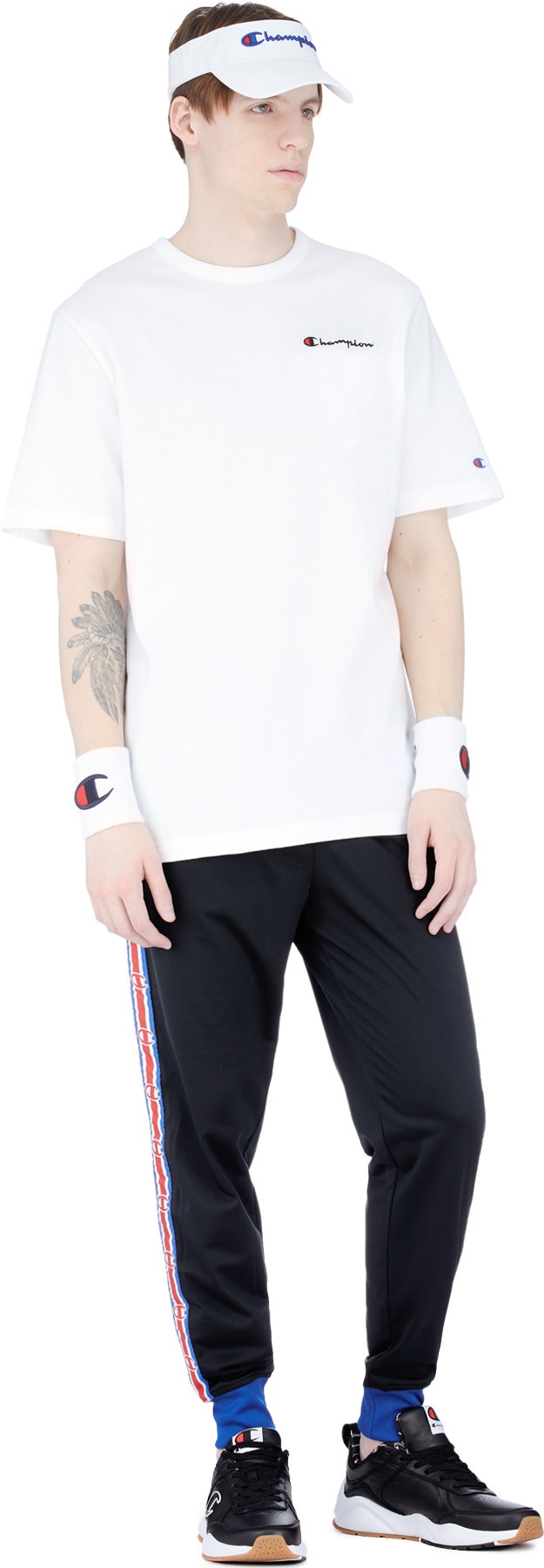 Champion: White Heritage Script Jersey T-Shirt - 4