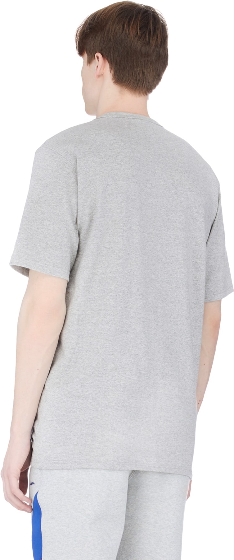 Champion: Grey Big C Patch Jersey T-Shirt - 3