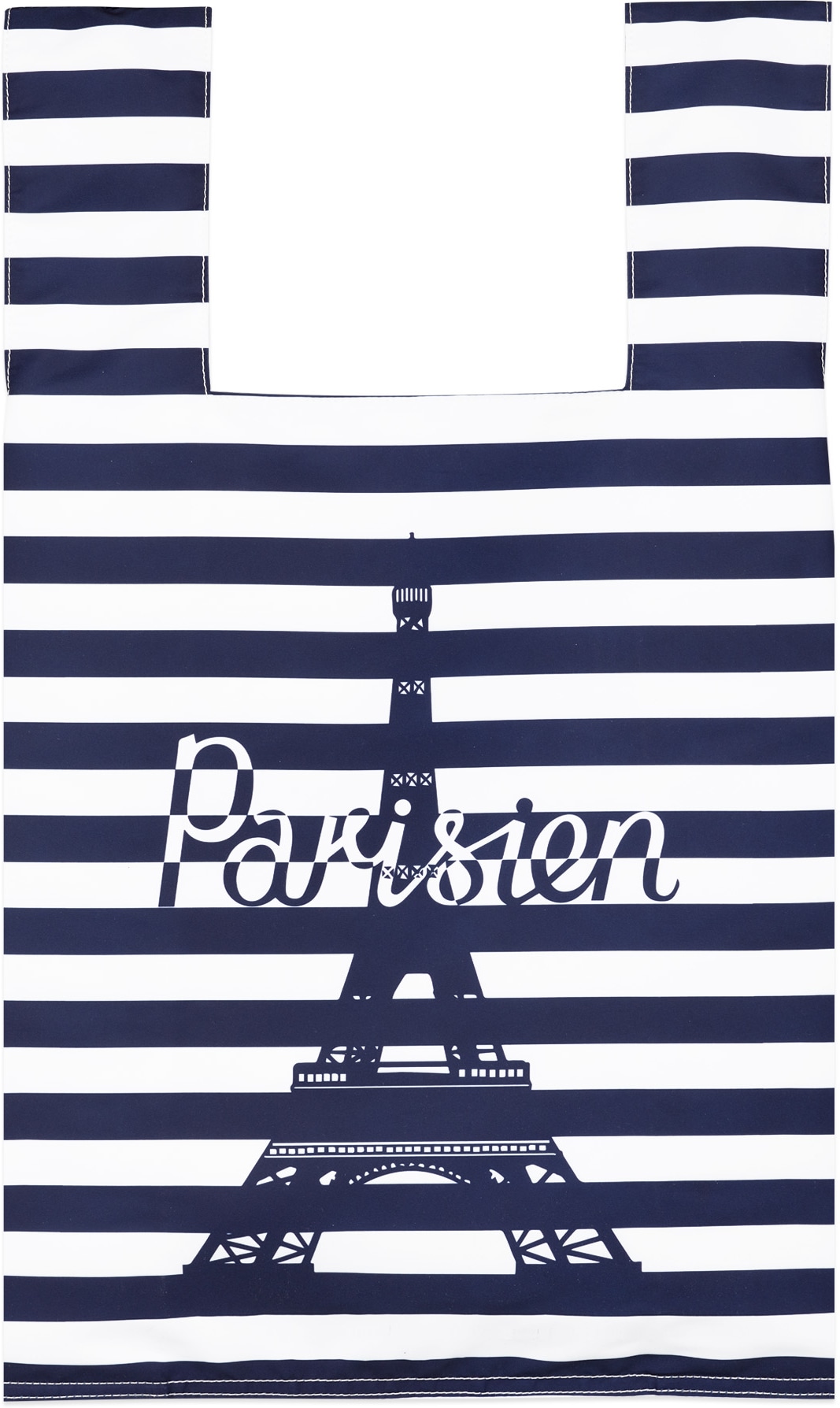 Maison Kitsuné: Multicolor Parisien Tower Stripes Nylon Bag - 1