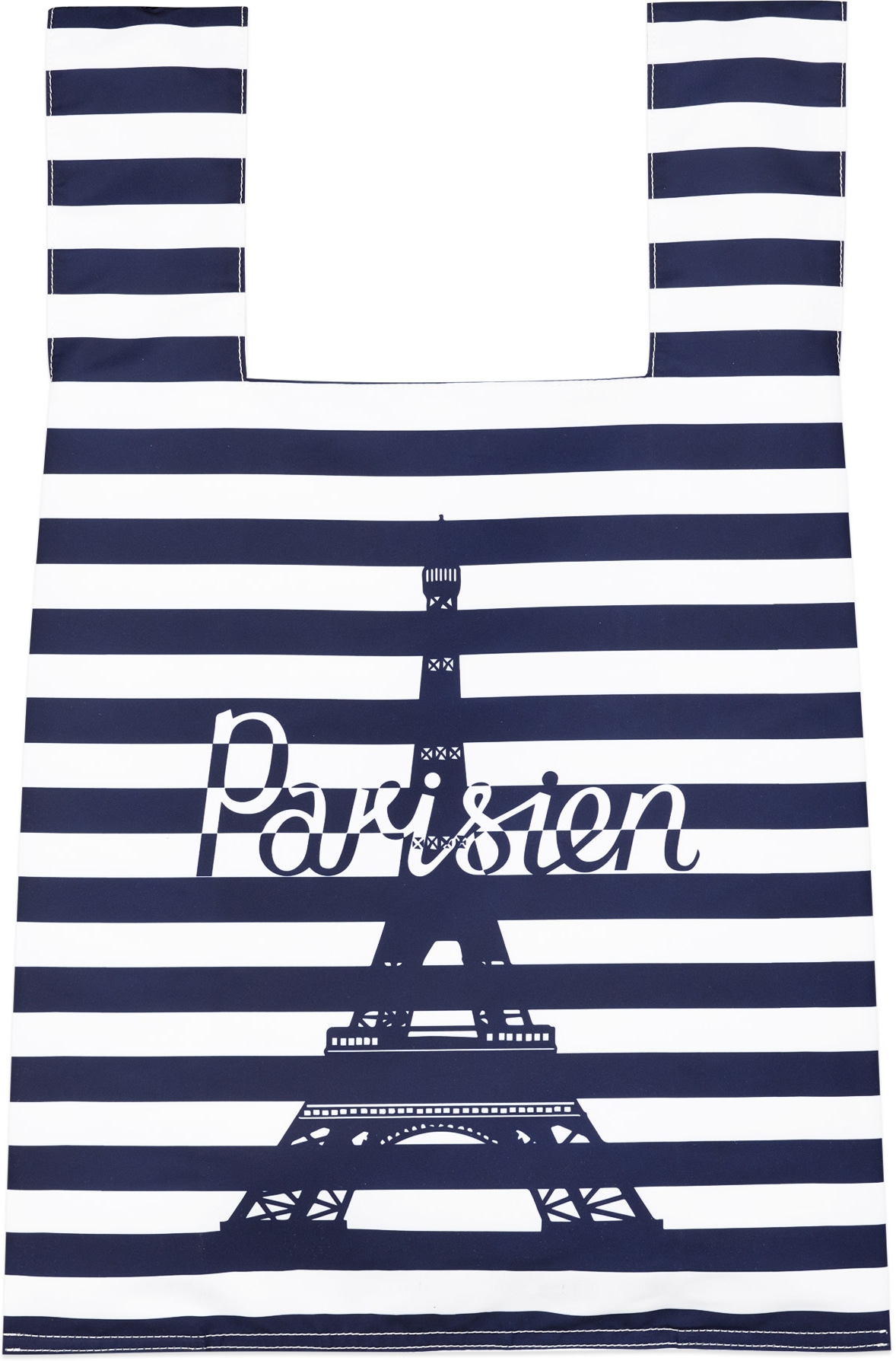 Maison Kitsuné: Multicolor Parisien Tower Stripes Nylon Bag - 2