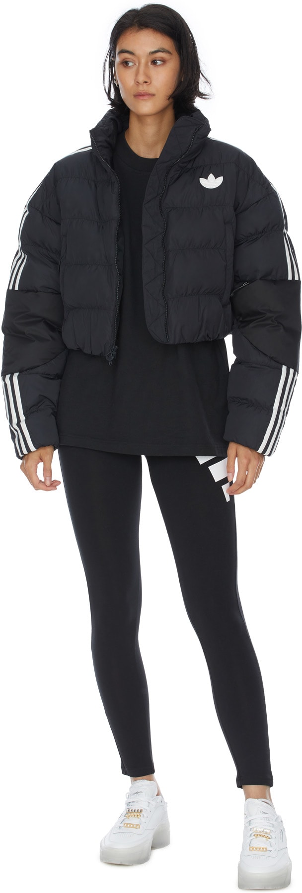 adidas Originals: Noir Manteau Court en Duvet Synthétique Noir - 4