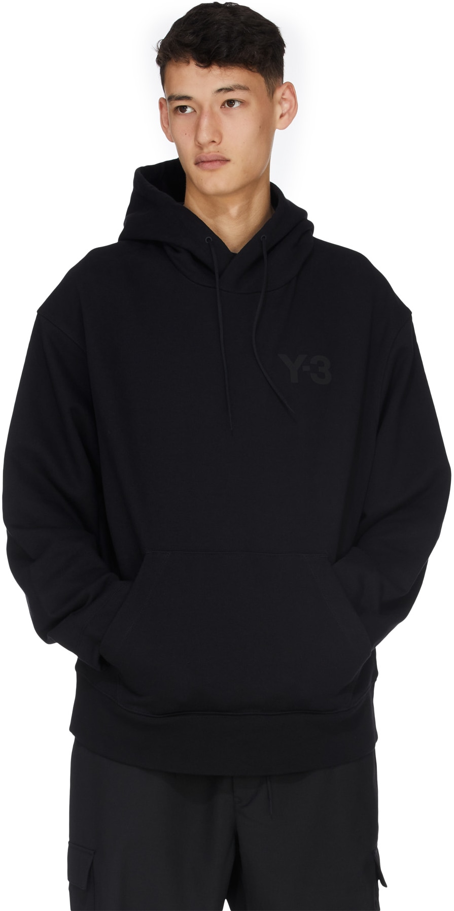 Y-3: Black Classic Chest Logo Hoodie - 3