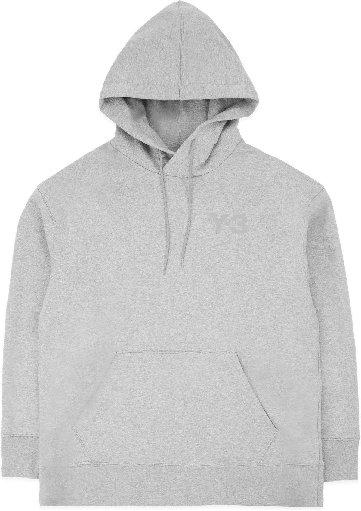 Y-3: Grey Classic Chest Logo Hoodie - 1