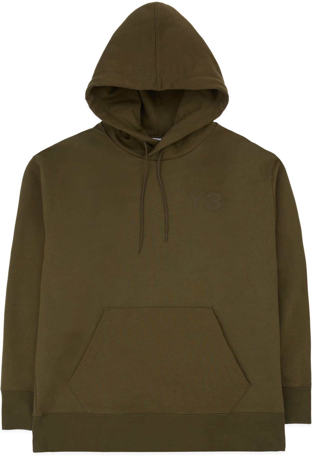 Y-3: Green Classic Chest Logo Hoodie - 1