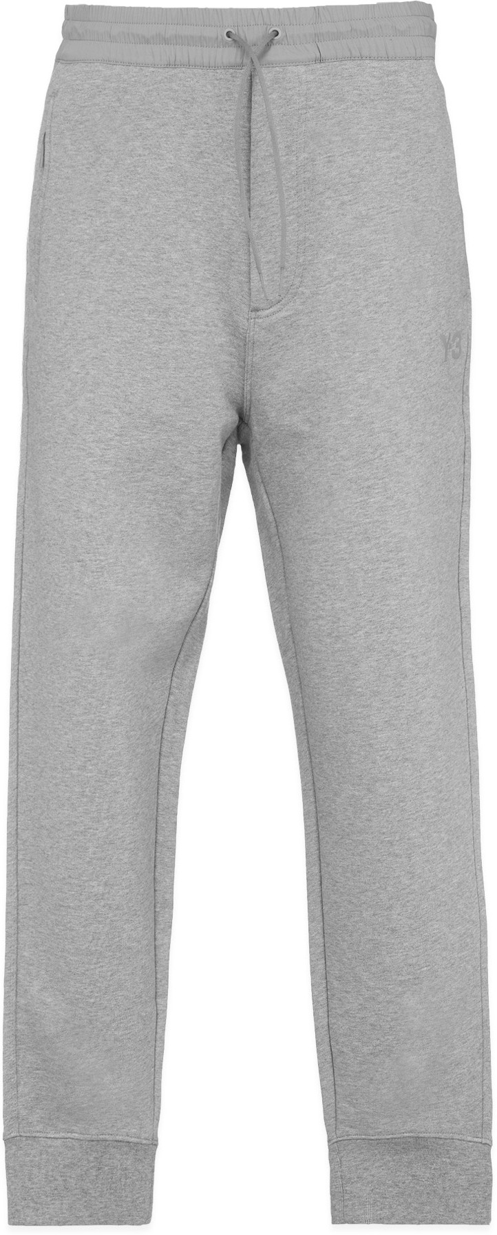 Y-3: Grey Classic Terry Cuffed Pants - 1