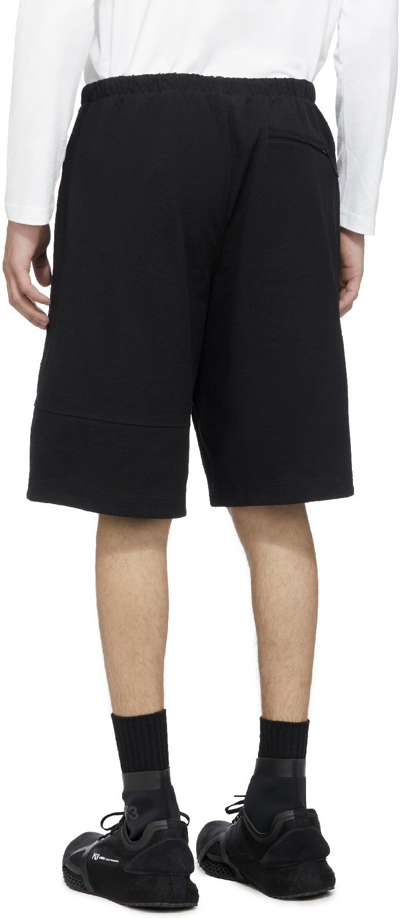 Y-3: Black Classic Heavy Piqué Shorts - 3