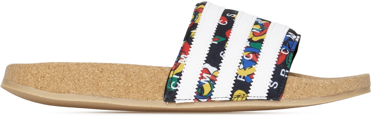 adidas Originals: Black Rich Mnisi Adilette - 1