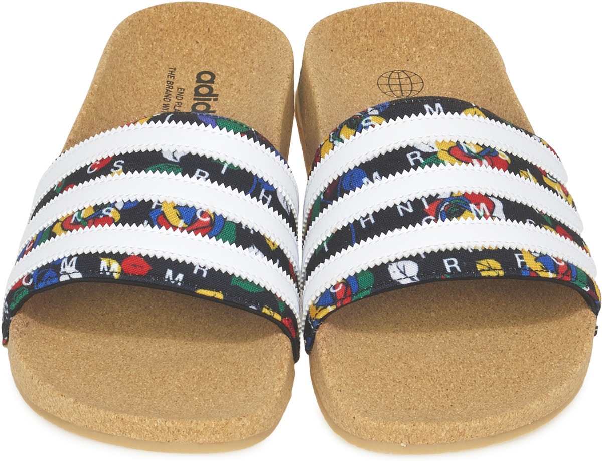 adidas Originals: Black Rich Mnisi Adilette - 4