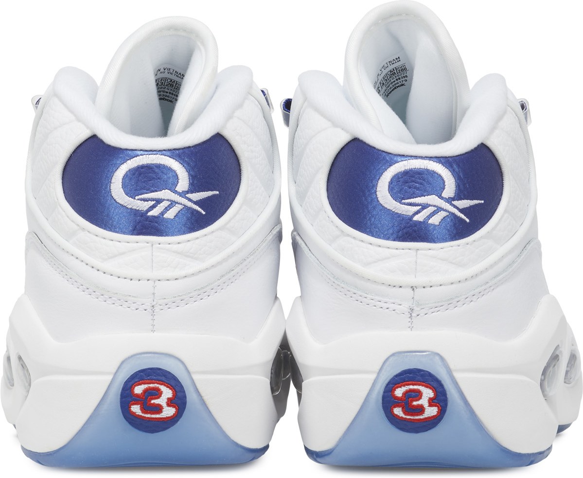 Reebok: White Question Mid - 5