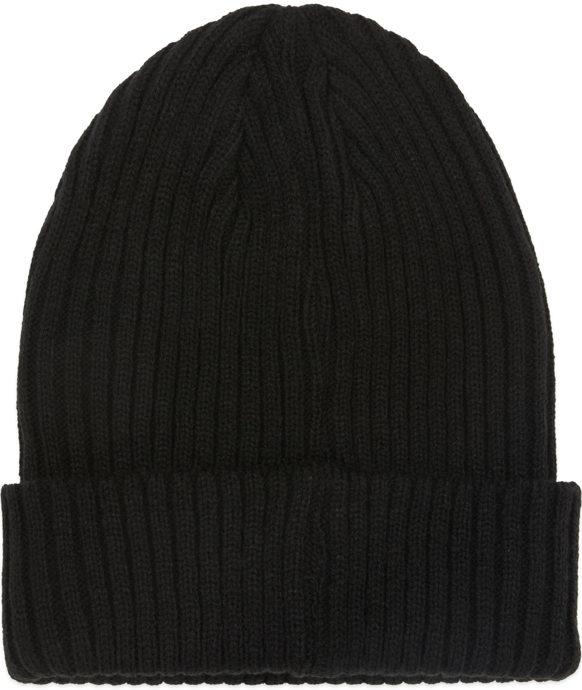 Champion: Black Ribbed Patch Beanie - 2