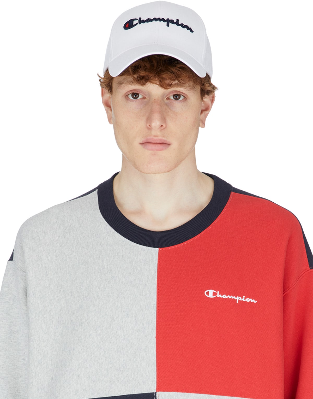 Champion: White Classic Twill Baseball Cap - 1