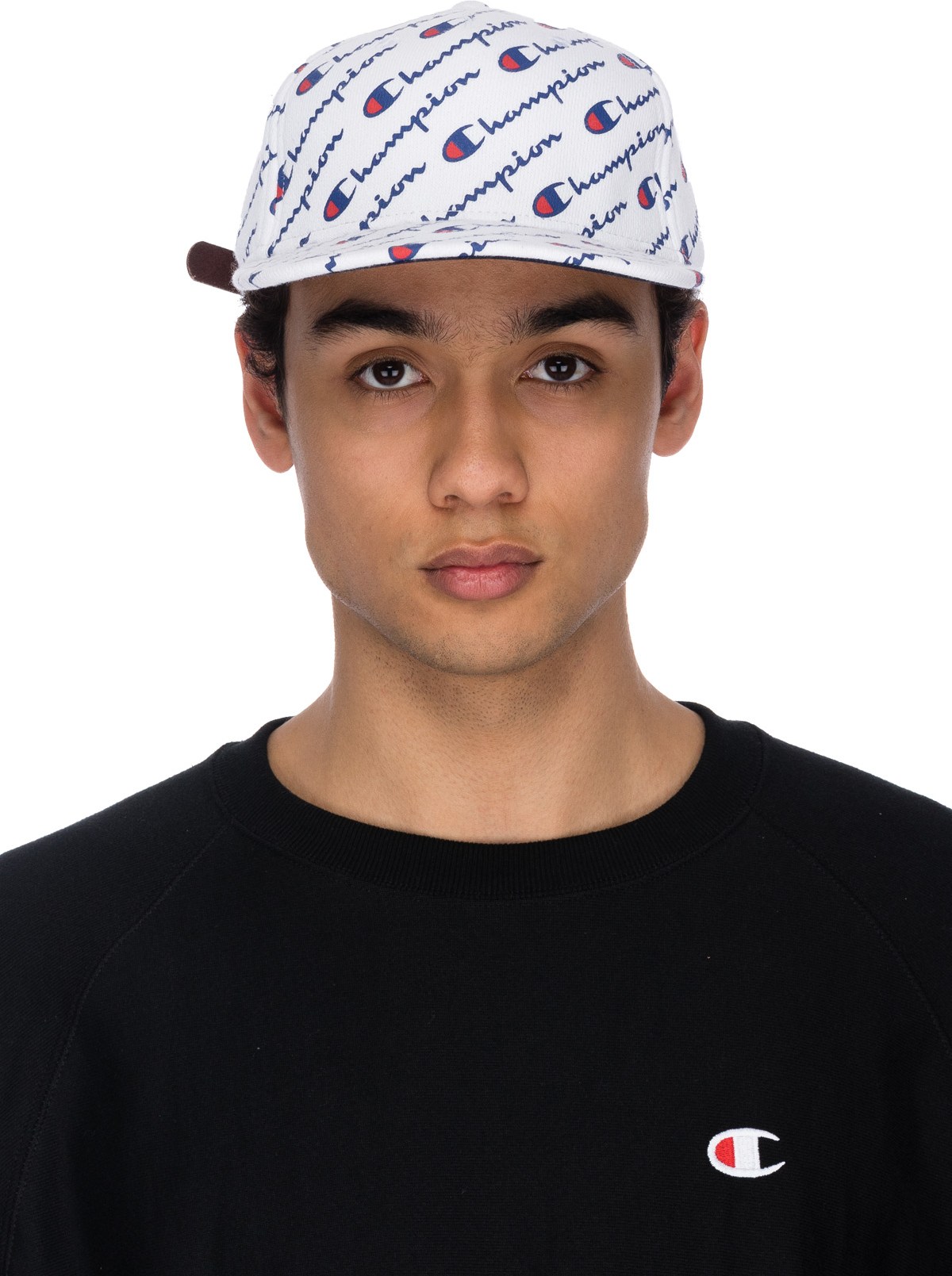 Champion: White Reverse Weave Explode Script Baseball Cap - 1