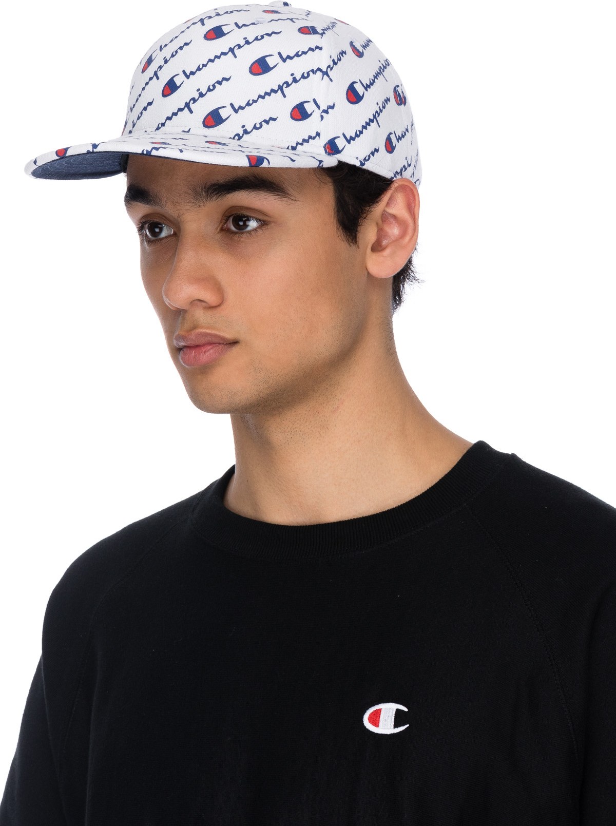 Champion: White Reverse Weave Explode Script Baseball Cap - 2