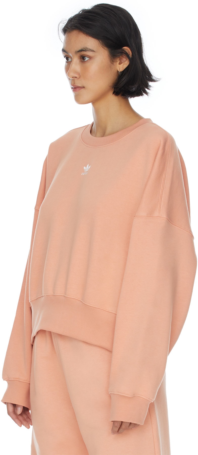 adidas Originals: Pink Adicolor Essentials Fleece Pullover Sweater - 2