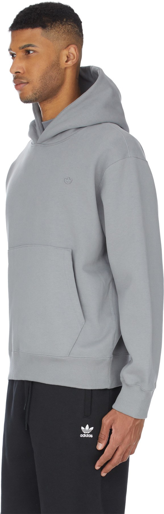 adidas Originals: Grey Adicolor Trefoil Hoodie - 2