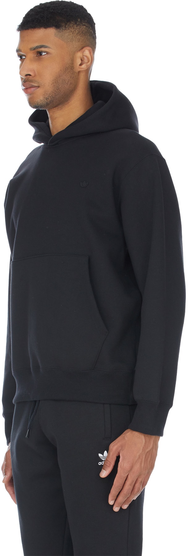 adidas Originals: Black Adicolor Trefoil Hoodie - 2
