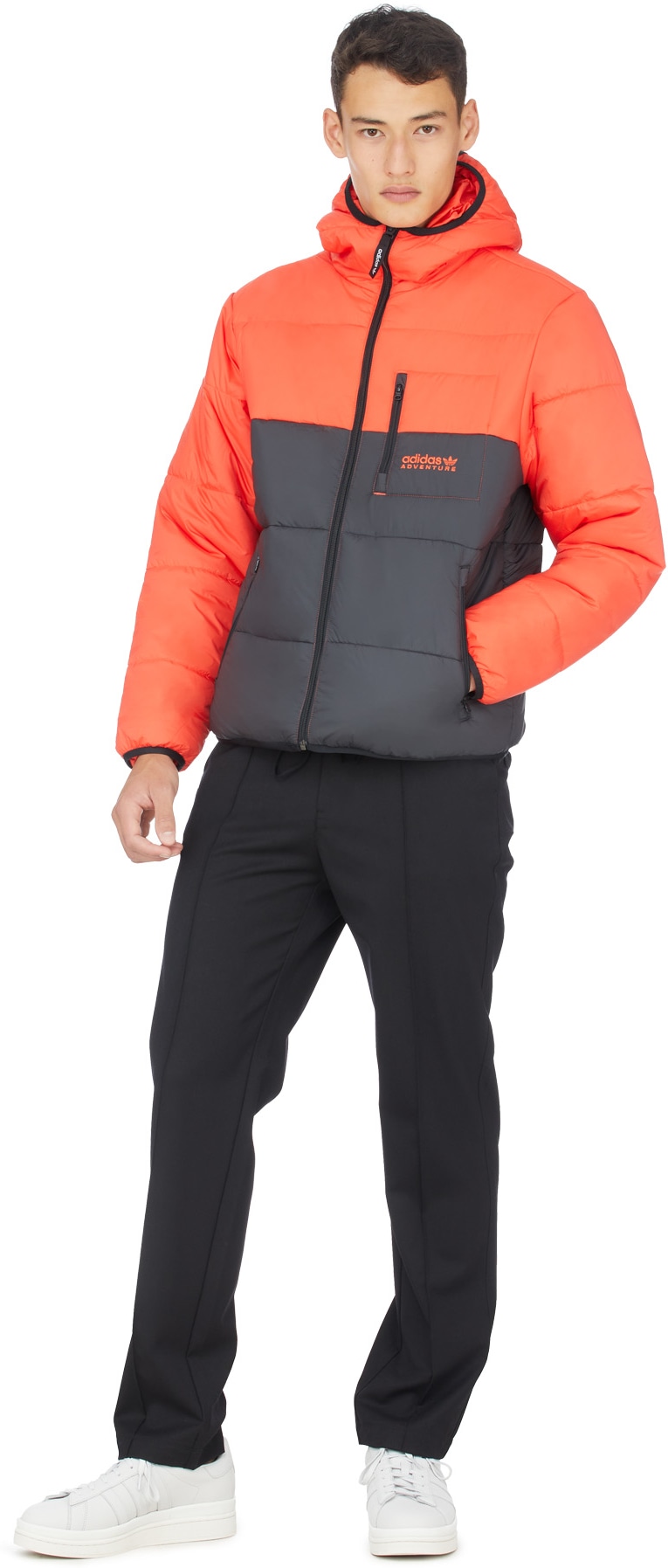 adidas Originals: Black Adventure Reversible Puffer Jacket - 4